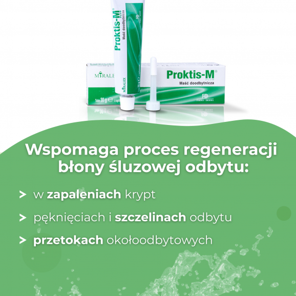 Proktis M Plus – maść doodbytnicza (30 g) Proktis M Plus – maść doodbytnicza (30 g) - zdjęcie produktu