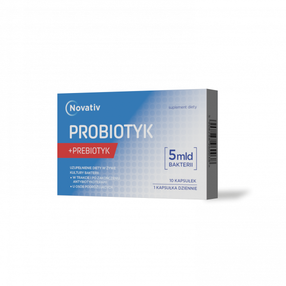 Novativ Probiotyk 5 mld bakterii – suplement diety (10 kapsułek) - zdjęcie produktu