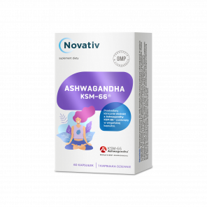 Novativ Ashwagandha KSM-66 – suplement diety (60 kapsułek) - zdjęcie produktu
