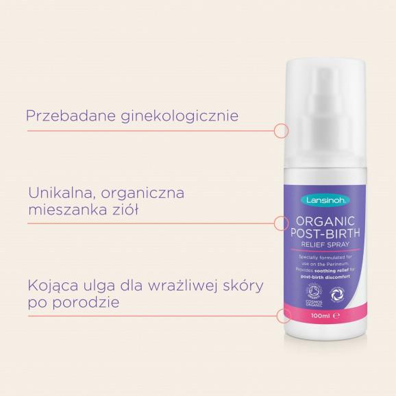 Lansinoh Organiczny poporodowy spray łagodzący (100 ml) Lansinoh Organiczny poporodowy spray łagodzący (100 ml) - zdjęcie produktu