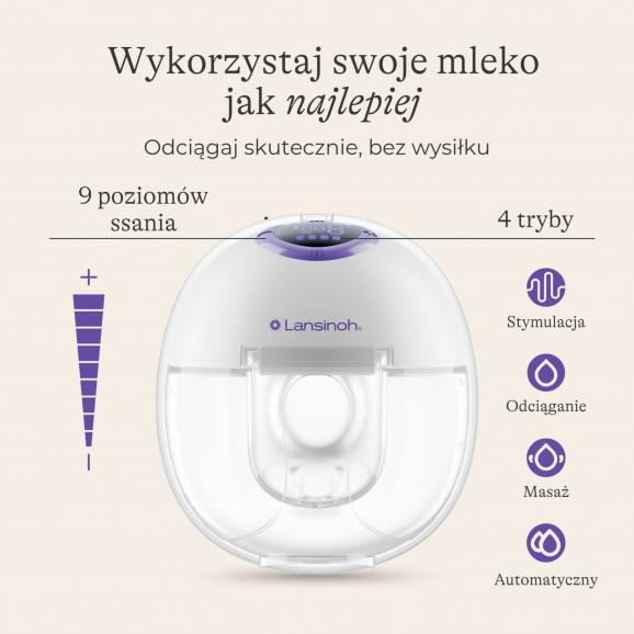 Lansinoh laktator podwójny bezprzewodowy Hands-free – laktator elektryczny (1 szt.) - zdjęcie produktu