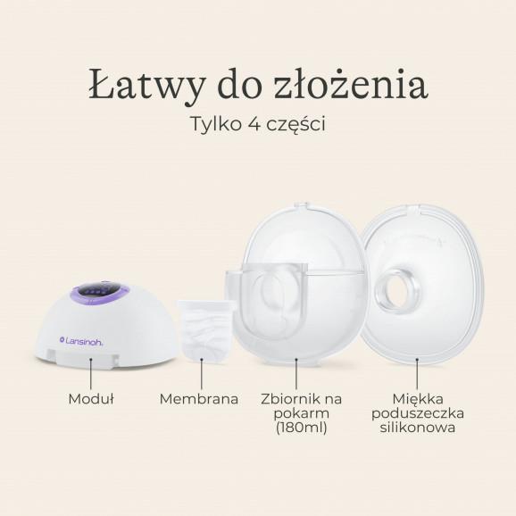 Lansinoh laktator podwójny bezprzewodowy Hands-free – laktator elektryczny (1 szt.) - zdjęcie produktu