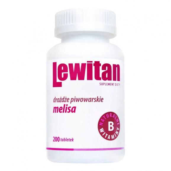 Lewitan Drożdże Piwowarskie + Melisa, tabletki, 200 szt. Lewitan Drożdże Piwowarskie + Melisa, tabletki, 200 szt. - zdjęcie produktu