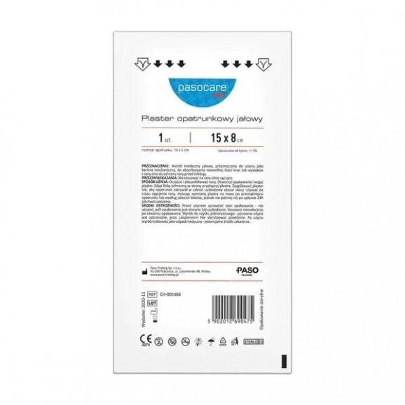 Plaster opatrunkowy jałowy PASOCARE MED 15 cm x 8 cm, 25 sztuk - zdjęcie produktu