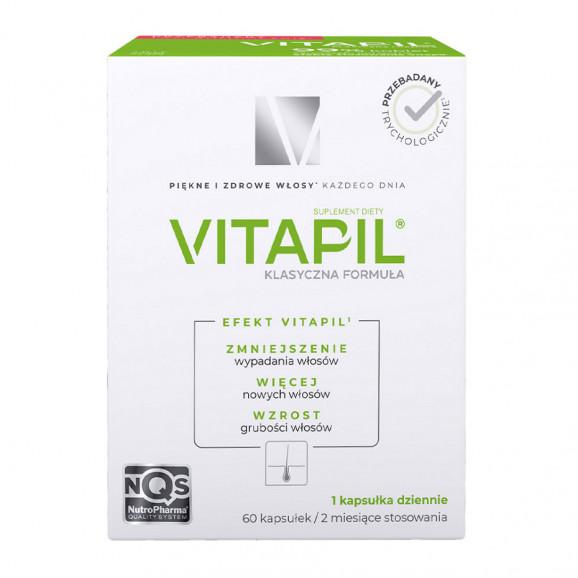 Vitapil z biotyną – suplement diety na włosy, skórę i paznokcie (60 kapsułek) Vitapil z biotyną – suplement diety na włosy, skórę i paznokcie (60 kapsułek) - zdjęcie produktu