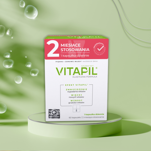 Vitapil z biotyną – suplement diety na włosy, skórę i paznokcie (60 kapsułek) Vitapil z biotyną – suplement diety na włosy, skórę i paznokcie (60 kapsułek) - zdjęcie produktu