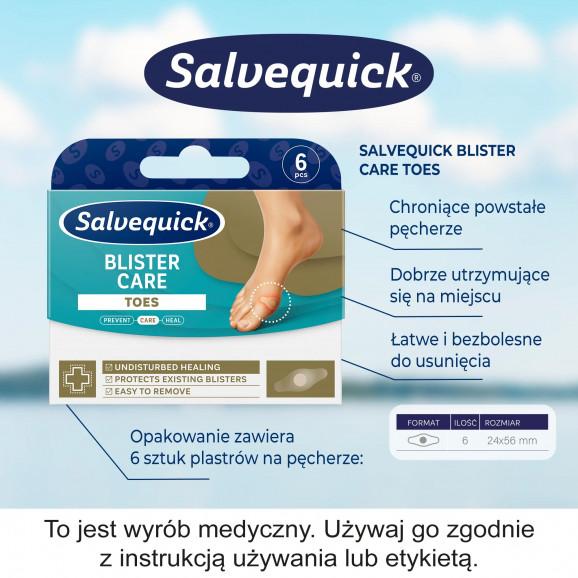 Salvequick Blister Rescue (Toes) – hydrożelowe plastry na pęcherze stóp (6 szt.) - zdjęcie produktu