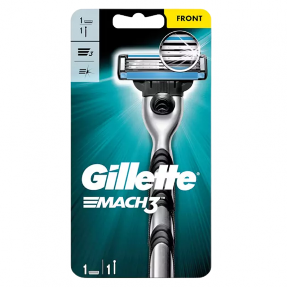 Gillette Mach3 Maszynka do golenia + 1 ostrze – maszynka z trzema ostrzami Gillette Mach3 Maszynka do golenia + 1 ostrze – maszynka z trzema ostrzami - zdjęcie produktu