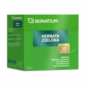 Bonatium Herbata Zielona ze skórką cytryny i imbirem – środek spożywczy (20 torebek) - zdjęcie produktu
