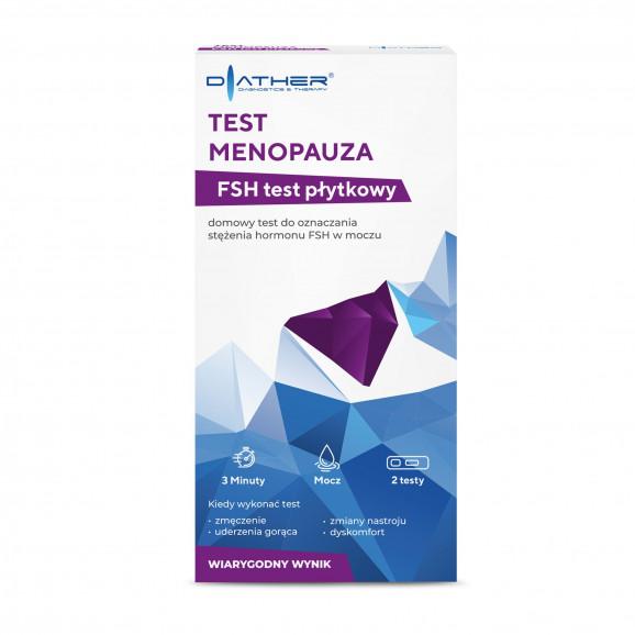 DIATHER Test Menopauza – domowy kasetkowy test FSH płytkowy (2 szt.) - zdjęcie produktu