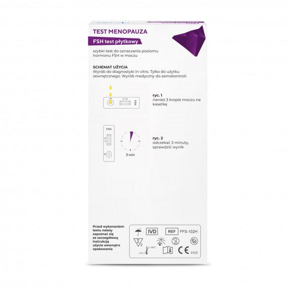 DIATHER Test Menopauza – domowy kasetkowy test FSH płytkowy (2 szt.) - zdjęcie produktu