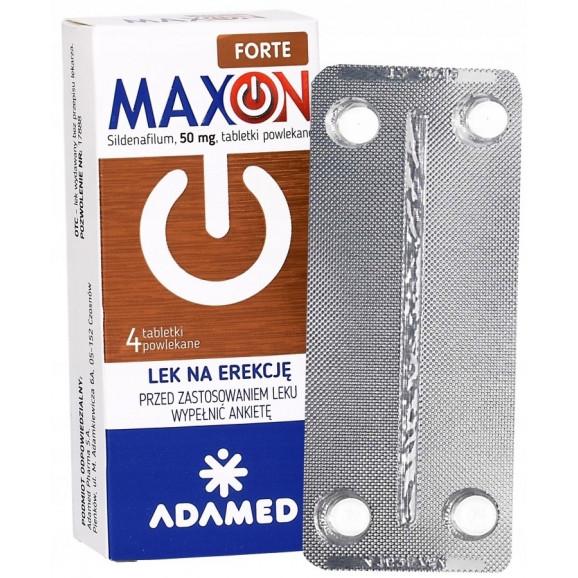 Maxon Forte 50 mg, tabletki powlekane – lek OTC (4 tabletki) - zdjęcie produktu