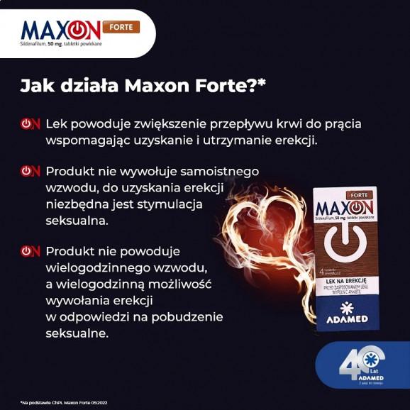 Maxon Forte 50 mg, tabletki powlekane – lek OTC 2 x 4 tabletki - zdjęcie produktu