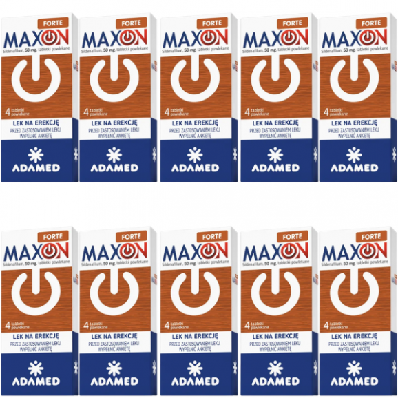 Maxon Forte 50 mg, tabletki powlekane – lek OTC 10 x 4 tabletki Maxon Forte 50 mg, tabletki powlekane – lek OTC 10 x 4 tabletki - zdjęcie produktu