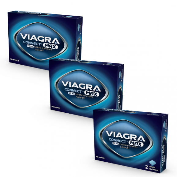Viagra Connect Max, 50 mg, tabletki powlekane, 3 x 2 szt. Viagra Connect Max, 50 mg, tabletki powlekane, 3 x 2 szt. - zdjęcie produktu