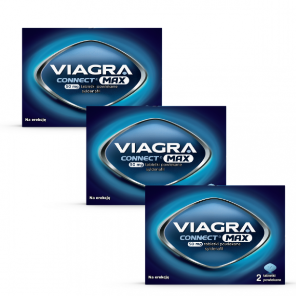 Viagra Connect Max, 50 mg, tabletki powlekane, 3 x 2 szt. Viagra Connect Max, 50 mg, tabletki powlekane, 3 x 2 szt. - zdjęcie produktu