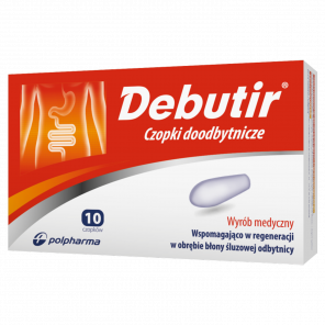 Debutir, czopki doodbytnicze – wyrób medyczny (10 szt.) - zdjęcie produktu