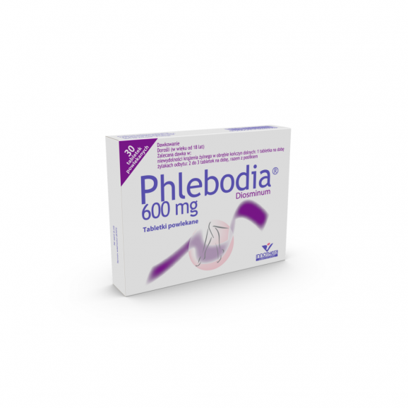 Phlebodia 600 mg – tabletki powlekane, lek bez recepty (30 tabletek) Phlebodia 600 mg – tabletki powlekane, lek bez recepty (30 tabletek) - zdjęcie produktu