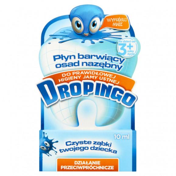Dropingo, płyn barwiący osad nazębny o smaku owocowym (10 ml) Dropingo, płyn barwiący osad nazębny o smaku owocowym (10 ml) - zdjęcie produktu