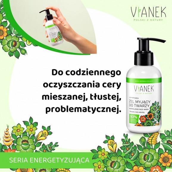 Vianek Normalizujący żel myjący do twarzy (150 ml) Vianek Normalizujący żel myjący do twarzy (150 ml) - zdjęcie produktu