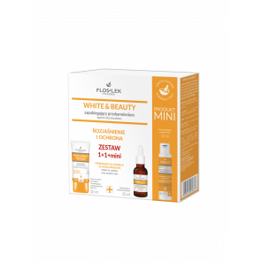 [31.08.2026] Floslek White & Beauty – Zestaw Rozjaśnienie i ochrona (krem SPF 50+ 30 ml + peeling kwasowy 30 ml + tonik 50 ml - zdjęcie produktu