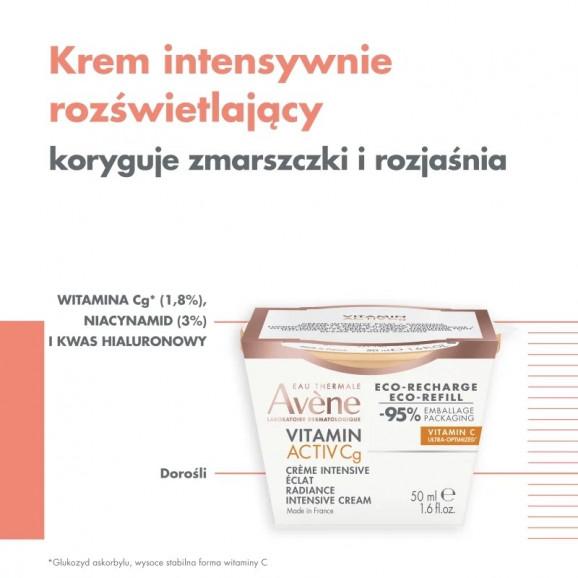[31.08.2026] AVENE VITAMIN ACTIV Cg, krem intensywnie rozświetlający, wkład uzupełniający (eco-refill), 50 ml - zdjęcie produktu