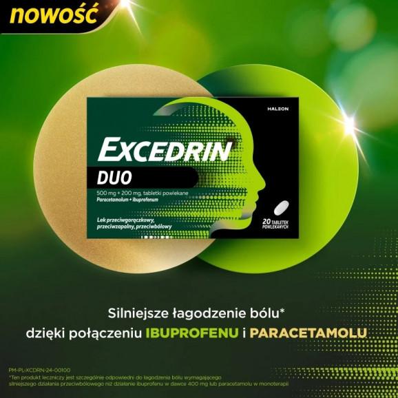 Excedrin Duo 200 mg + 500 mg, tabletki powlekane (20 tabletek) Excedrin Duo 200 mg + 500 mg, tabletki powlekane (20 tabletek) - zdjęcie produktu