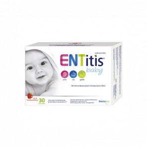 [31.08.2026] ENTitis Baby, proszek o smaku truskawkowym – suplement diety (30 saszetek) - zdjęcie produktu