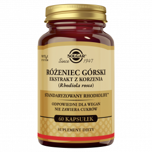 [31.08.2026] SOLGAR Rhodiola Różeniec Górski ekstrakt z korzenia – suplement diety (60 kapsułek) - zdjęcie produktu