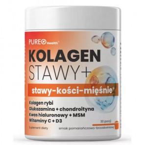 [31.08.2026] Pureo Health Kolagen Stawy+, smak pomarańcza i brzoskwinia – suplement diety (120 g, 30 porcji) - zdjęcie produktu
