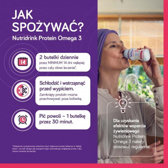 Nutridrink Protein Omega 3 (rześki smak mango-brzoskwinia) – żywność specjalnego przeznaczenia medycznego, doustny prepara Nutridrink Protein Omega 3 (rześki smak mango-brzoskwinia) – żywność specjalnego przeznaczenia medycznego, doustny prepara - zdjęcie produktu