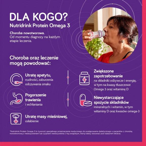 Nutridrink Protein Omega 3 (rześki smak mango-brzoskwinia) – żywność specjalnego przeznaczenia medycznego, doustny prepara Nutridrink Protein Omega 3 (rześki smak mango-brzoskwinia) – żywność specjalnego przeznaczenia medycznego, doustny prepara - zdjęcie produktu