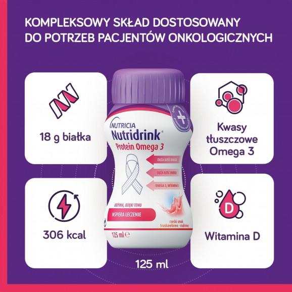 Nutridrink Protein Omega 3 (rześki smak mango-brzoskwinia) – żywność specjalnego przeznaczenia medycznego, doustny prepara Nutridrink Protein Omega 3 (rześki smak mango-brzoskwinia) – żywność specjalnego przeznaczenia medycznego, doustny prepara - zdjęcie produktu