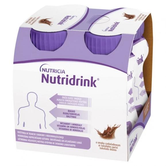 Nutridrink, smak czekoladowy – żywność specjalnego przeznaczenia medycznego (4 x 125 ml) Nutridrink, smak czekoladowy – żywność specjalnego przeznaczenia medycznego (4 x 125 ml) - zdjęcie produktu