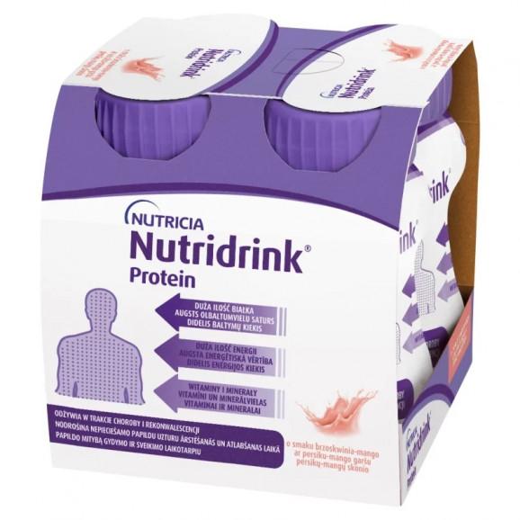 Nutridrink Protein o smaku brzoskwinia-mango – żywność specjalnego przeznaczenia medycznego (4 x 125 ml) Nutridrink Protein o smaku brzoskwinia-mango – żywność specjalnego przeznaczenia medycznego (4 x 125 ml) - zdjęcie produktu