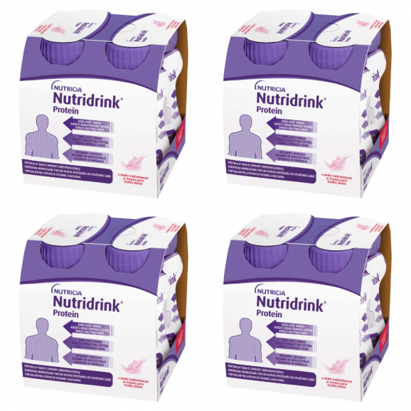Nutridrink Protein, smak truskawkowy – żywność specjalnego przeznaczenia medycznego (16 x 125 ml) Nutridrink Protein, smak truskawkowy – żywność specjalnego przeznaczenia medycznego (16 x 125 ml) - zdjęcie produktu