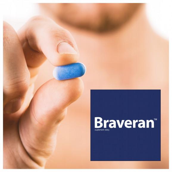 Braveran – suplement diety, tabletki wspomagające osiągnięcie erekcji (8 tabletek) - zdjęcie produktu
