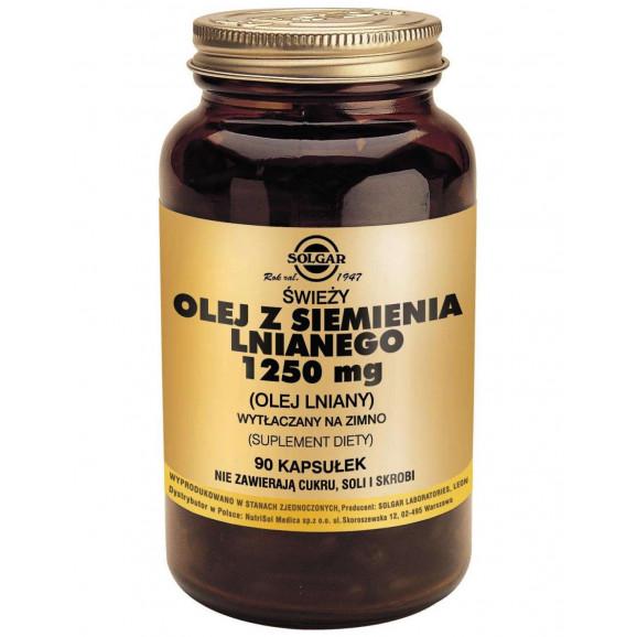 Solgar Olej z siemienia lnianego 1250 mg – suplement diety (90 kapsułek) Solgar Olej z siemienia lnianego 1250 mg – suplement diety (90 kapsułek) - zdjęcie produktu