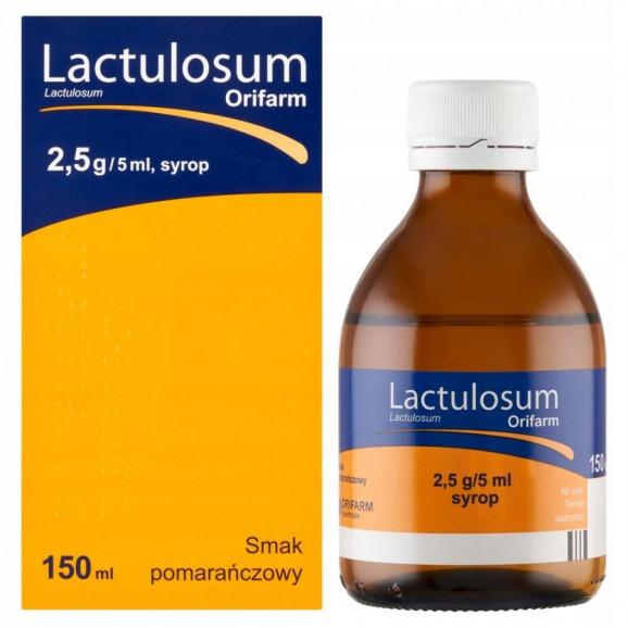 Lactulosum Orifarm 2,5 g/5 ml – syrop (150 ml) Lactulosum Orifarm 2,5 g/5 ml – syrop (150 ml) - zdjęcie produktu