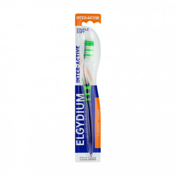 ELGYDIUM Inter-active – szczoteczka do zębów miękka (1 szt.) ELGYDIUM Inter-active – szczoteczka do zębów miękka (1 szt.) - zdjęcie produktu