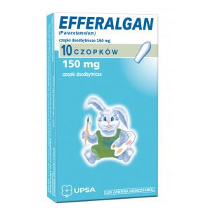 Efferalgan 150 mg, czopki doodbytnicze, 10 sztuk - zdjęcie produktu