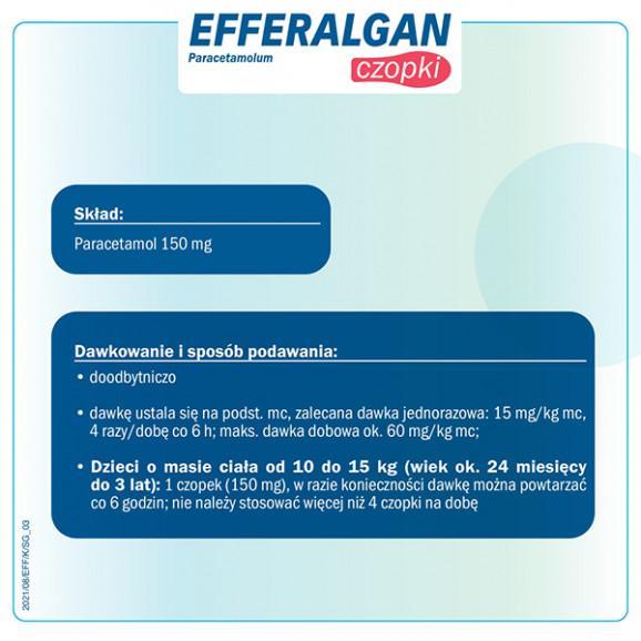 Efferalgan 150 mg, czopki doodbytnicze, 10 sztuk - zdjęcie produktu