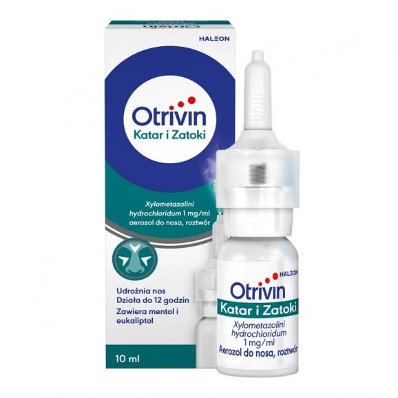 Otrivin Katar i Zatoki 1 mg/ml, aerozol do nosa (10 ml) Otrivin Katar i Zatoki 1 mg/ml, aerozol do nosa (10 ml) - zdjęcie produktu