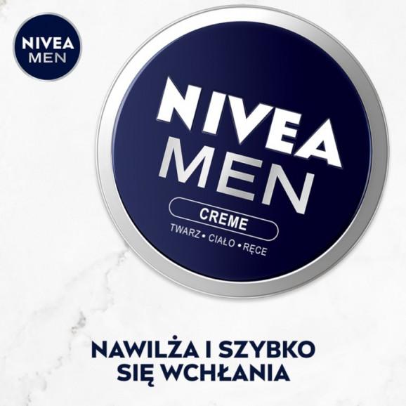 Nivea Men Creme, krem do twarzy, ciała i rąk dla mężczyzn (75 ml) Nivea Men Creme, krem do twarzy, ciała i rąk dla mężczyzn (75 ml) - zdjęcie produktu